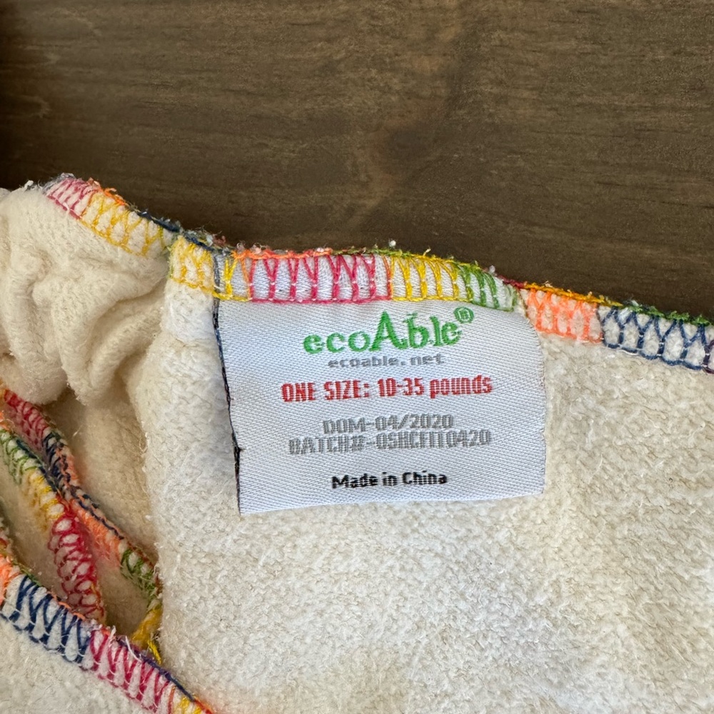 EcoAble hemp night cloth diaper - Picture 2 of 4